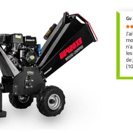 Broyeur de végétaux thermique 420 cc 120 mm démarrage électrique