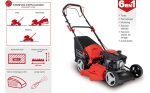 Tondeuse à gazon thermique essence 150 cm3 coupe 46 cm bac 55 L mulching éjection latérale