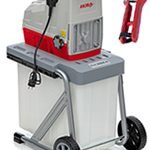 Broyeur de végétaux électrique 3000 W rotor 44 mm bac 60 L avec sécateur et lunettes
