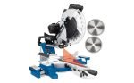 Scie à onglet radiale 2000 W lame 305 mm coupe 330×105 mm double inclinaison table -45/+45 laser