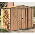Abri de jardin métal 4,37 m² acier galvanisé portes coulissantes ventilation toit renforcé