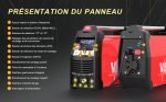 Poste à souder TIG AC/DC 200 A MMA 170 A fonction impulsion amorçage HF mémoire 9 tâches 230 V torche WP-26