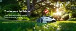 Robot tondeuse 2000 m² avec module 4G et double disque de coupe