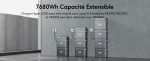Batterie solaire 1920 Wh extensible à 7680 Wh IP65 auto-chauffante