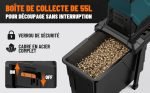 Broyeur de végétaux électrique 2800 W 45 mm 55 L