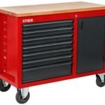 STIER Servante d'atelier XXL, non garnie – vide, chariot à outils, armoire roulante, avec rails de tiroir montés sur roulements à billes, 7 tiroirs, charge max.300kg