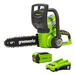 Tronçonneuse à batterie 40 cm 40 V moteur sans balais vitesse chaîne 20 m/s anti-rebond 2 batteries 2Ah chargeur