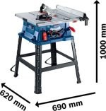 Scie circulaire de table filaire 1800 W 230 V table acier extension 265 mm