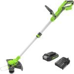 Coupe-bordure débroussailleuse batterie 48 V avec 2 batteries 4 Ah fil 38 cm lame 25 cm