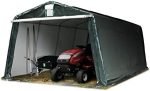 Tente garage 2,4×3,6 m bâche PE 450 N armature acier étanche protection UV vert – 3,3×6,2 m, vert foncé