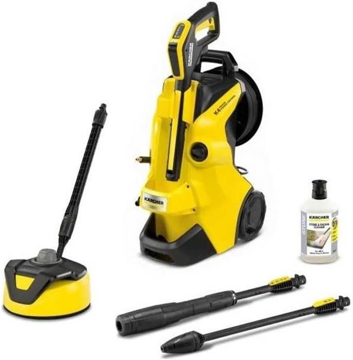 Nettoyeur haute pression électrique avec enrouleur de tuyau 8 m débit 420 l/h Nettoyeur haute pression électrique avec enrouleur de tuyau 8 m débit 420 l/h