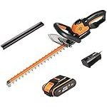 Taille-haie télescopique sur batterie 45 cm avec élagueuse sur perche 20 cm perche 1,8–2,3 m