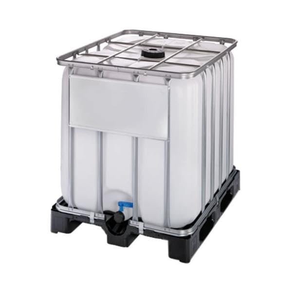 Réservoir conteneur 600 L avec palette plastique sortie 50 mm remplissage 225 mm dimensions 120×80×99 cm Réservoir conteneur 600 L avec palette plastique sortie 50 mm remplissage 225 mm dimensions 120×80×99 cm