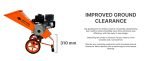Broyeur de végétaux thermique 6 HP 208 cm³ capacité 50 mm avec tambour