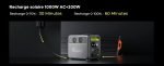 Station électrique portable 1024 Wh 1200 W batterie LiFePO4 7 sorties