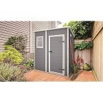 Abri de jardin monopente 1,8 m² polypropylène anti-UV plancher ventilation étagère