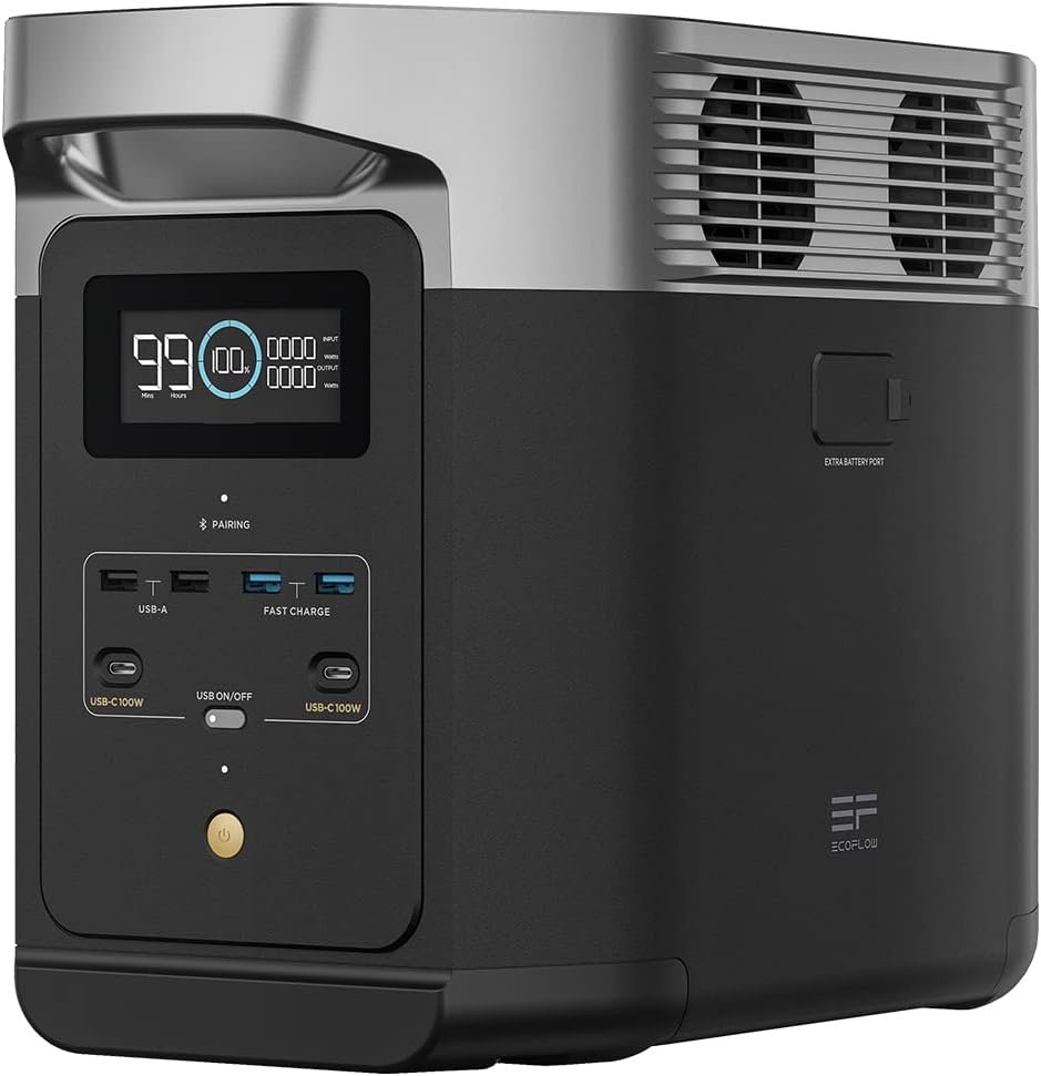 EcoFlow Delta 2 Station électrique Portable, Batterie LFP, Charge Rapide, générateur Solaire pour Alimentation de Secours Domestique, Balcon, Camping et Camping-Cars Delta 2+Cable EcoFlow Delta 2 Station électrique Portable, Batterie LFP, Charge Rapide, générateur Solaire pour Alimentation de Secours Domestique, Balcon, Camping et Camping-Cars Delta 2+Cable