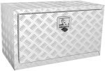 VEVOR Boîte à Outils pour Camion 121,9x61x61 cm, Coffre Sous-Châssis Fixation Inférieure, Caisse de Stockage en Aluminium avec Serrure et Clés, Étanche, pour Remorque Pick-up Fourgonnette Véhicules