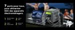 Station électrique portable 1024 Wh 1200 W batterie LiFePO4 7 sorties