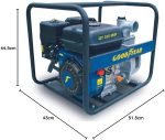 Pompe à eau thermique 212 cm³ 32 000 l/h raccords 50 mm