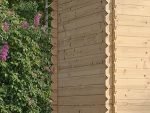 Abri de jardin en bois avec bûcher et plancher traité 4,47 m² portes doubles et fenêtres