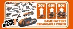 Tondeuse à gazon sans fil autotractée 40 V coupe 46 cm avec 2 batteries 4 Ah