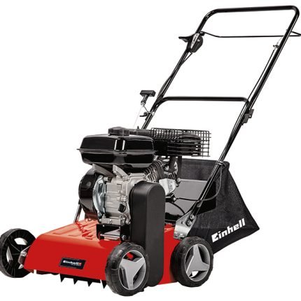 Scarificateur thermique 40 cm 4,2 kW 18 lames bac 45 L réglage profondeur 8 positions surface jusqu’à 1200 m²