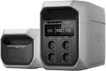 Station électrique Portable EF EcoFlow Delta 3 Max Plus 2048 Wh, capacité jusqu'à 10 kWh, LiFePO4, Sortie CA 3000 W, Charge 0 à 80% en 47 Min, ASI 10 ms, générateur Solaire pour Maison, Camping, RV