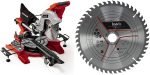 Scie à onglet radiale 2100 W lame 254 mm coupe 305 x 85 mm avec piètement