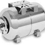 EBERTH Réservoir à Vessie sous Pression 100L, 6 Bar, Groupe de surpression, Cuve, Ballon, raccordement 1&quote; pour Pompe Domestique, Pompe de puit, Acier Inoxydable, Surpresseur, Horizontal, paroi 1,2mm