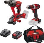 Pack 2 outils sans fil bois avec batteries chargeur et rail