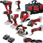 Pack 2 outils sans fil bois avec batteries chargeur et rail