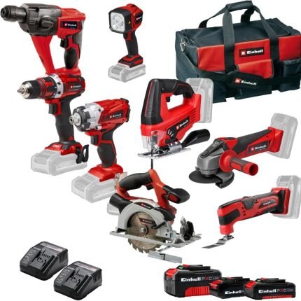 Pack 2 outils sans fil bois avec batteries chargeur et rail