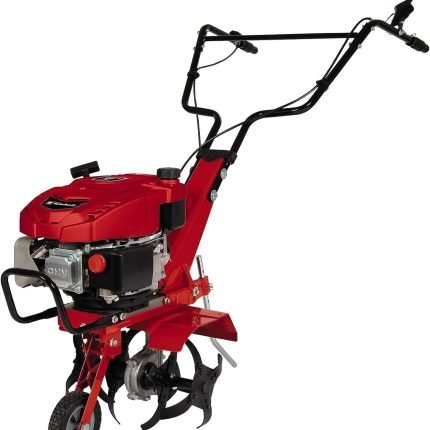 Einhell Motobineuse Thermique GC-MT 2560 LD 2.5 KW, Profondeur de Travail Jusqu’à 230 mm, Moteur 4 Temps 1 Cylindre, béquille réglable en Hauteur, Roue de Guidage orientable, Rouge