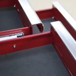 Coffre à outils 8 tiroirs avec coulisses à roulement à billes finition rouge
