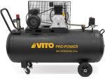 Compresseur d’air 200 L 3000 W 10 bars à courroie sur roues