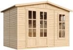 Abri de jardin en bois 6 m² avec plancher et bardeaux noirs – sans bardeaux bitumineux