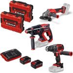 Pack 2 outils sans fil bois avec batteries chargeur et rail