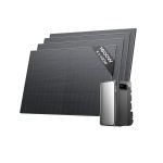 EF EcoFlow STREAM Ultra Batterie de 1,92 kWh pour kit solaire, entrée solaire 2800 W 4 MPPT, ports CA doubles 2300 W, micro-onduleur intégré, extensible à 11,52 kWh, contrôle intelligent par IA