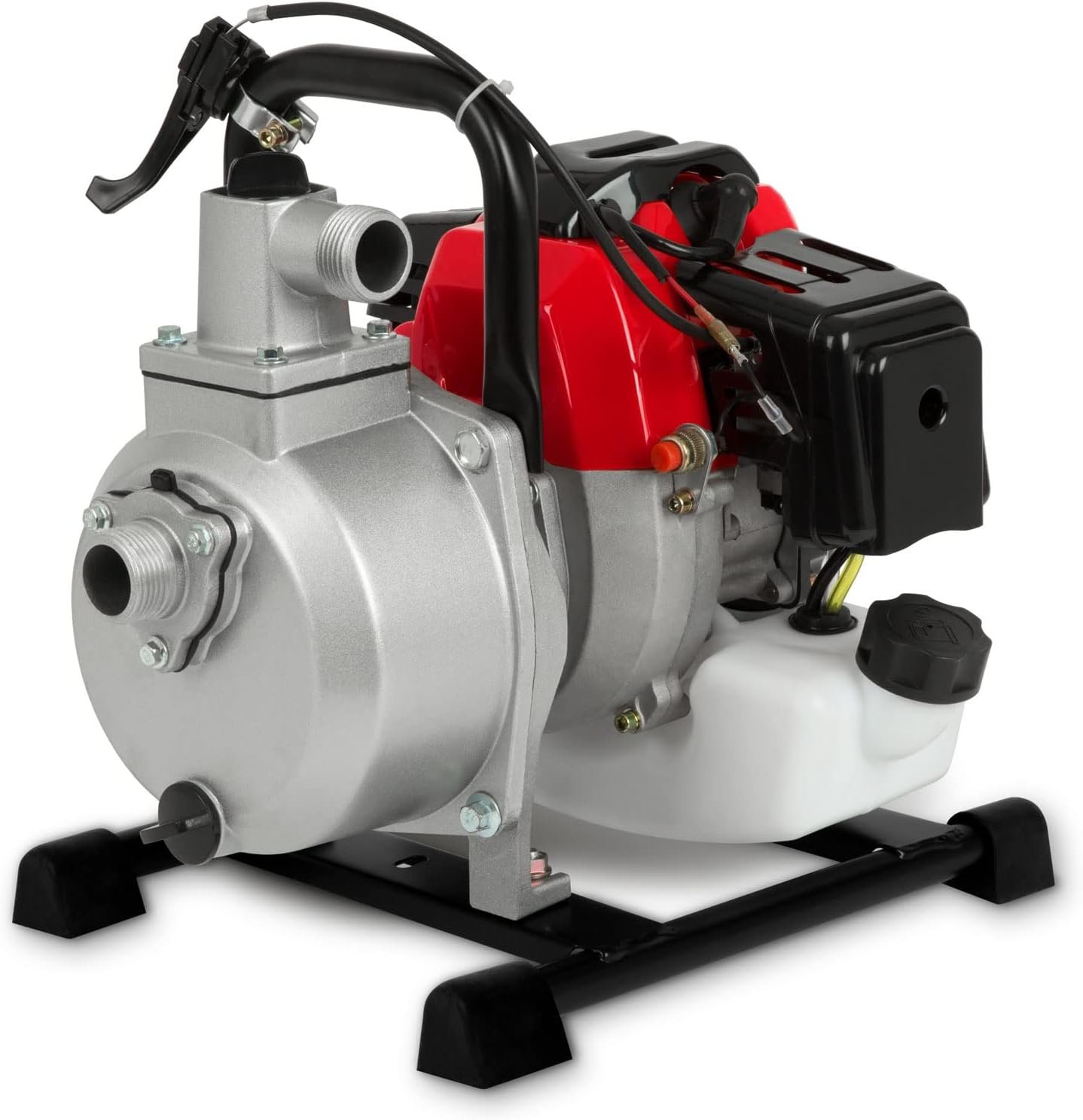 Benzin-Wasserpumpe 5,5 PS Fördermenge 30.000 l/h 2″-Anschluss Saug 7 m Auslauf 30 m