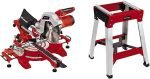 Scie à onglet radiale 2100 W lame 254 mm coupe 305 x 85 mm avec piètement