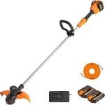 Débroussailleuse sans fil 40 V 2 en 1 avec lame et fil de coupe – 33 cm, 2 batterie 2Ah (double fil)