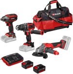 Pack 2 outils sans fil bois avec batteries chargeur et rail