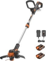 WORX Nitro Débroussailleuse sans Fil 40V WG186E.1, Lame de 25 cm, Fil de Coupe 38cm, Capot de Protection, Poignée Amovible, Tête Interchangeable, livrée avec 2 Batteries 4Ah et Chargeur Double
