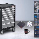 Servante d’atelier 7 tiroirs avec 120 outils charge 200 kg