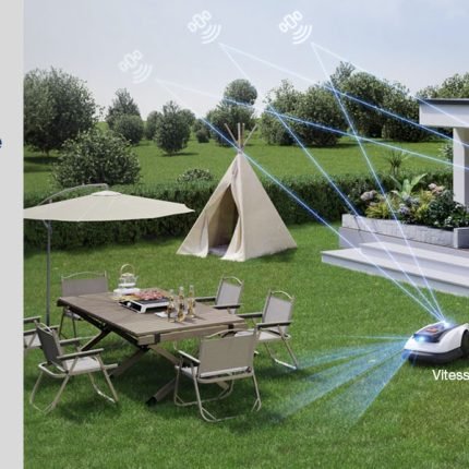 Robot tondeuse 800 m² RTK vision lidar largeur de coupe 22 cm
