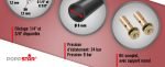 Enrouleur de tuyau à air comprimé 10 m + 1 m 8×12 mm 1/4 BSPT pression max 24 bar