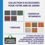 Abri de jardin en bois 8 m² avec fenêtres portes doubles et toiture étanche