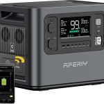 AFERIY Generateur Electrique Portable 2400W, Battetie Nomade 2048Wh, Station Electrique Portable Charge Rapide en 1.5H, 220-240V, UPS, Générateur Solaire pour Camping-car/Maison/Bureau, Garantie 7 Ans