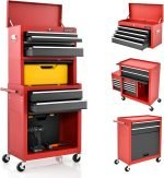 Servante d’atelier 6 tiroirs avec coffre amovible et armoire de rangement
